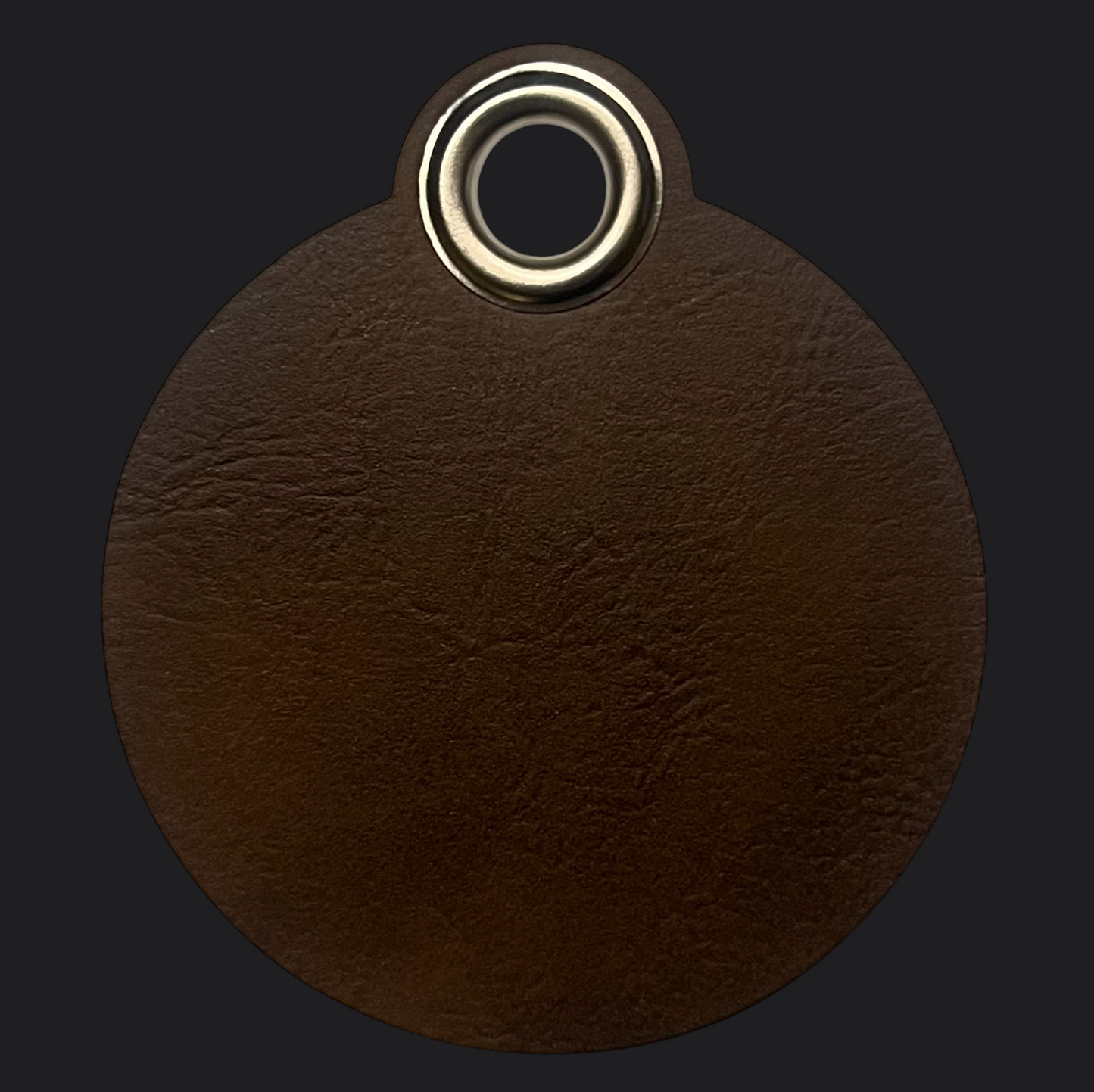 Round Leather Bag Tag - Gold Engraving - Personalised Bag Tags