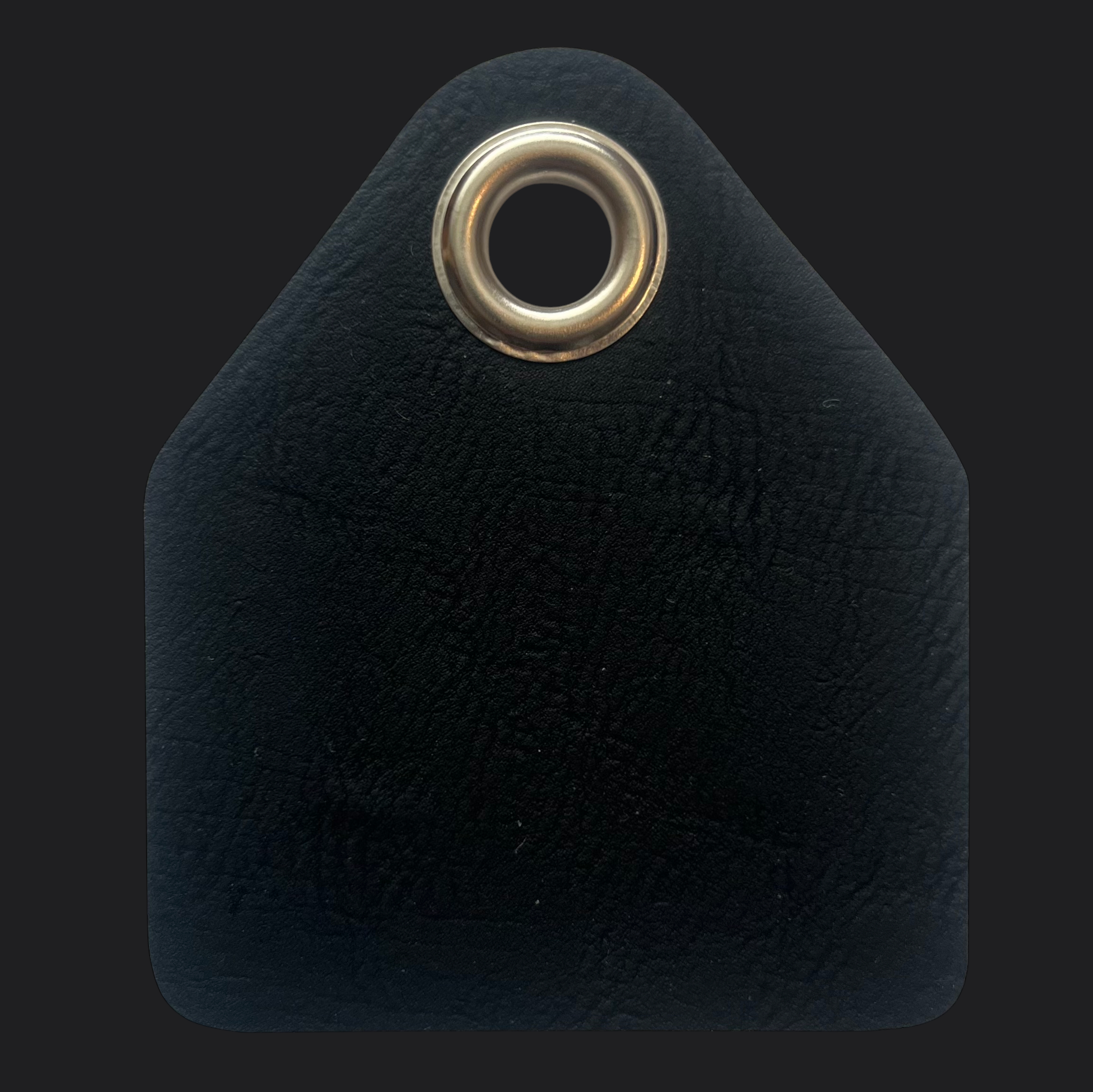 Black Pent Leather Bag Tag - Gold Engraving - Personalised Bag Tags