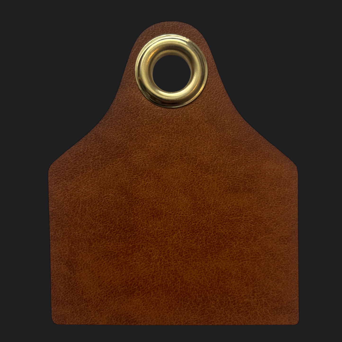 Classic Leather Cowtag Bag Tag - Black Engraving - Personalised Bag Tags