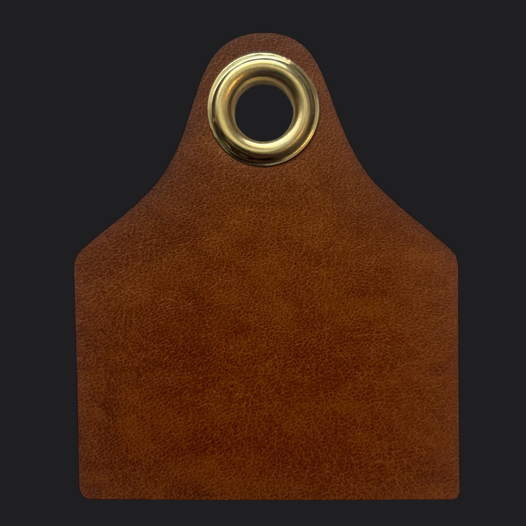 Classic Leather Cowtag Bag Tag - Black Engraving - Personalised Bag Tags