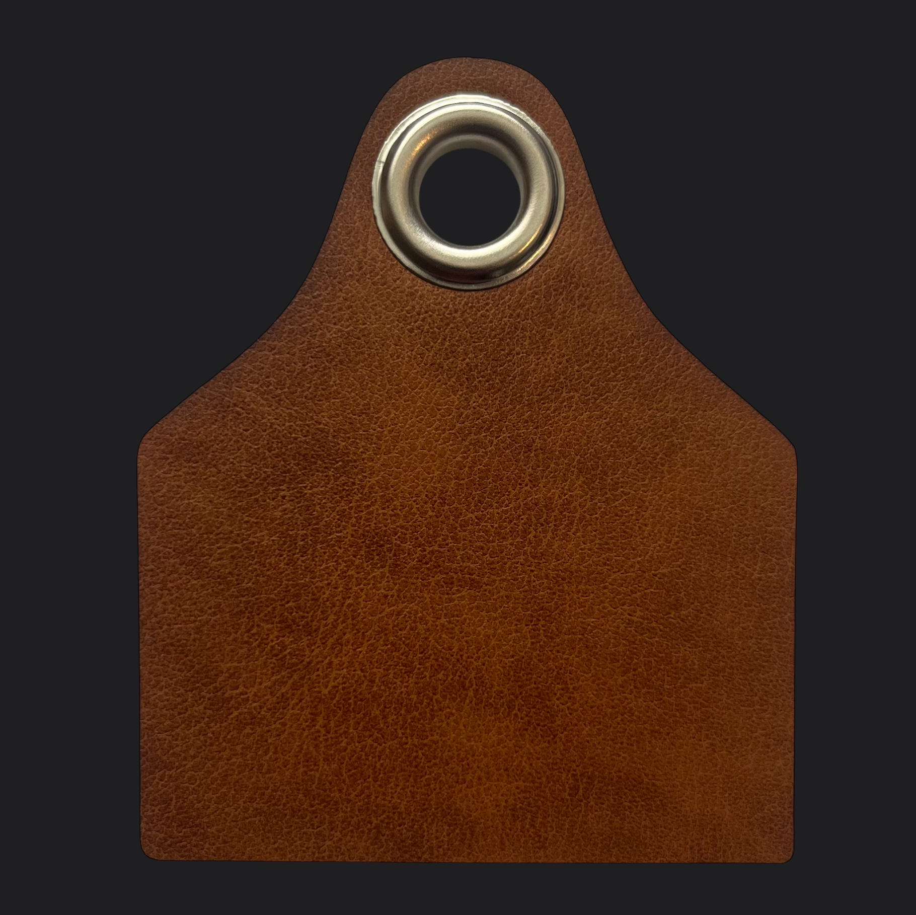 Classic Leather Cowtag Bag Tag - Black Engraving - Personalised Bag Tags