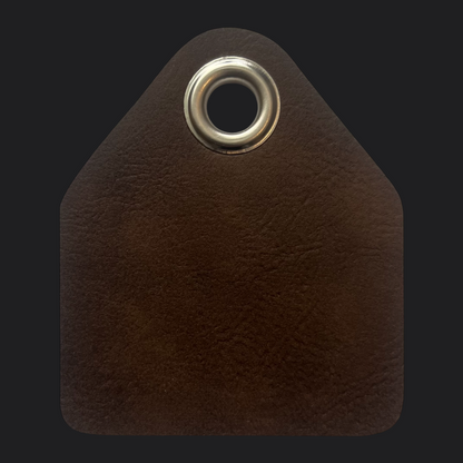 Pent Leather Bag Tag - Gold Engraving - Personalised Bag Tags