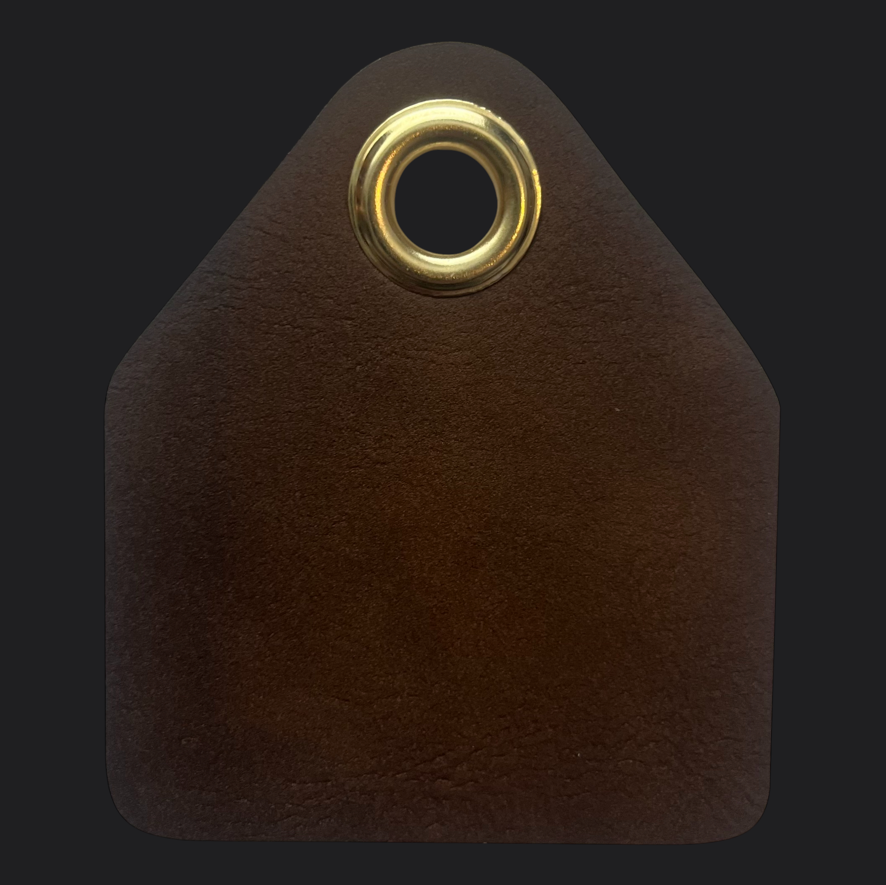 Pent Leather Bag Tag - Gold Engraving - Personalised Bag Tags