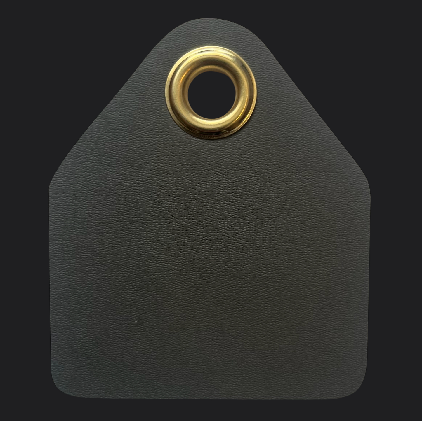 Grey Pent Leather Bag Tag - Black Engraving - Personalised Bag Tags