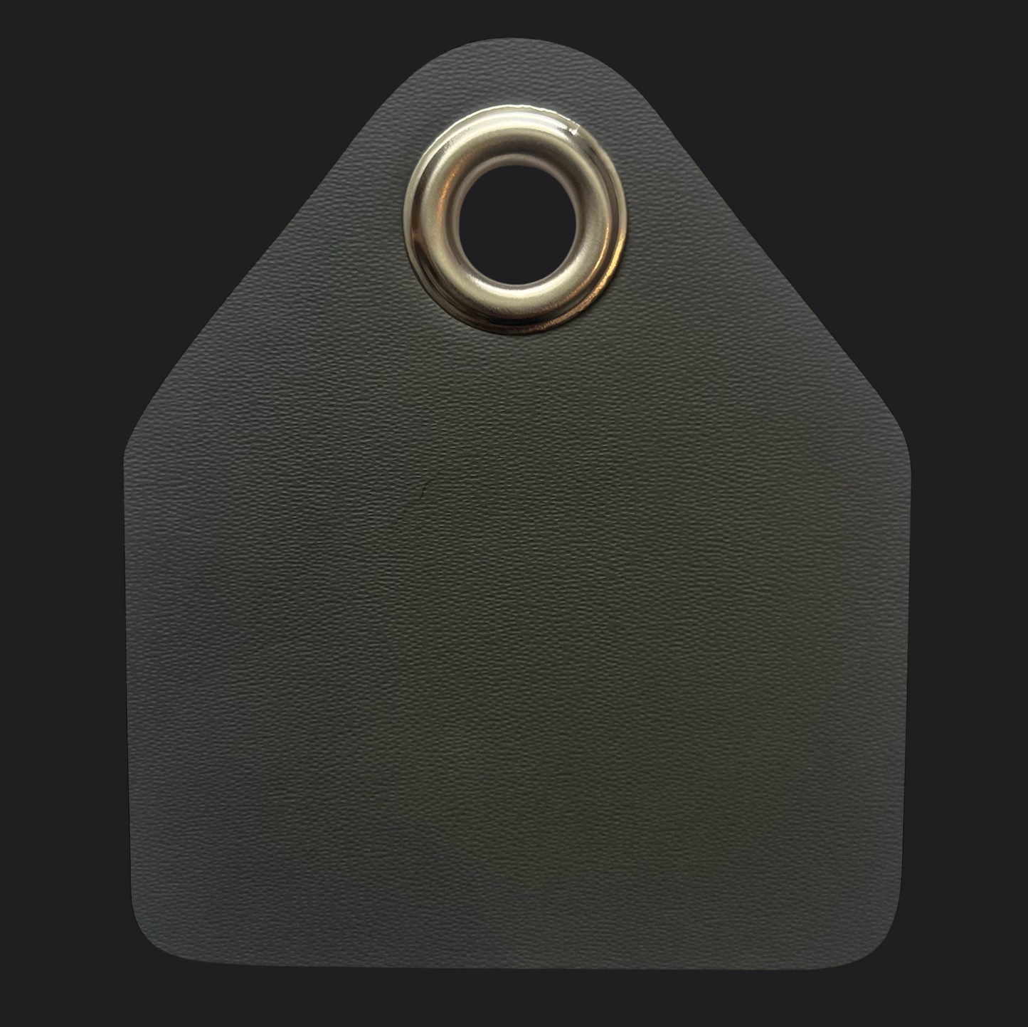 Grey Pent Leather Bag Tag - Black Engraving - Personalised Bag Tags