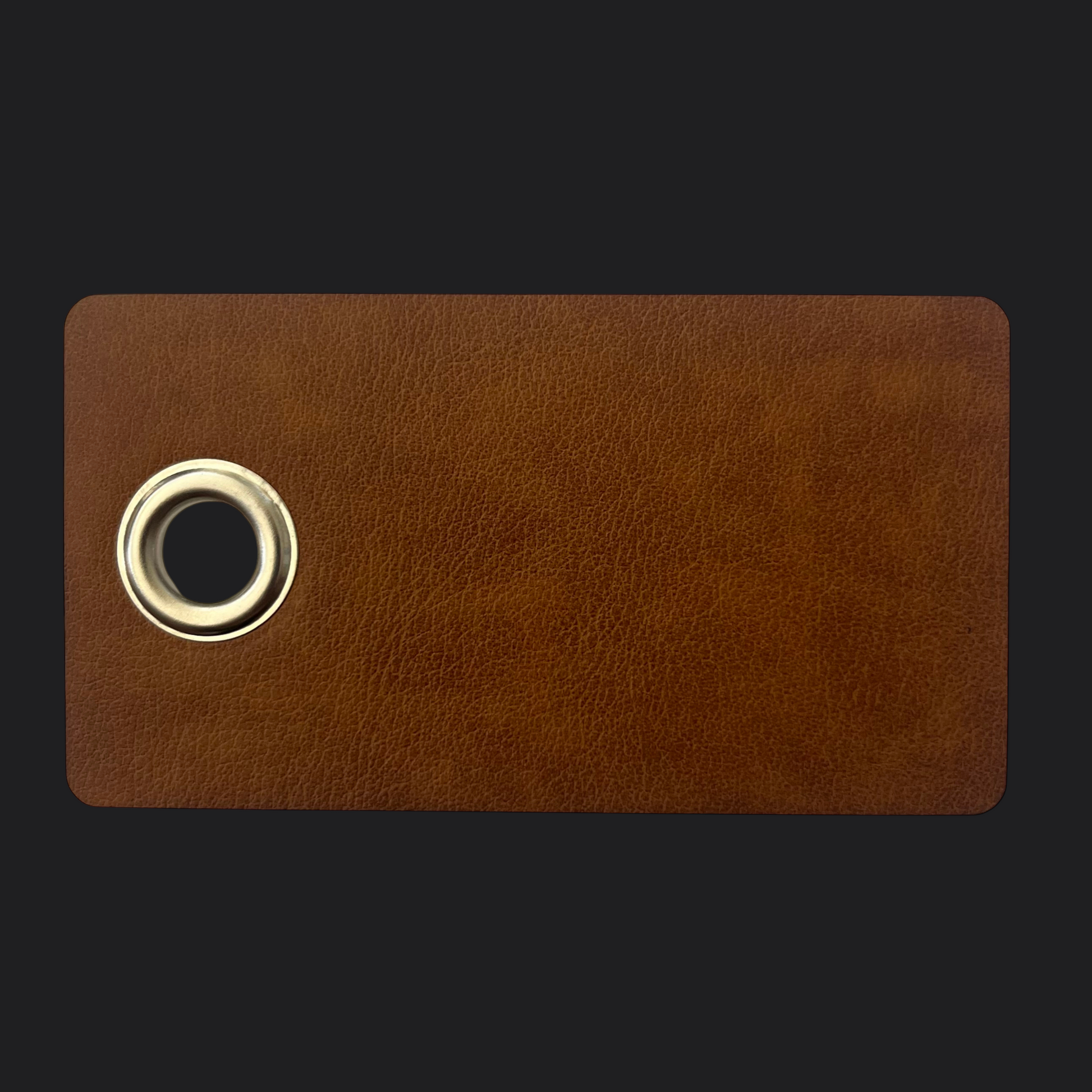 Rectangle Leather Bag Tag - Gold Engraving - Personalised Bag Tag